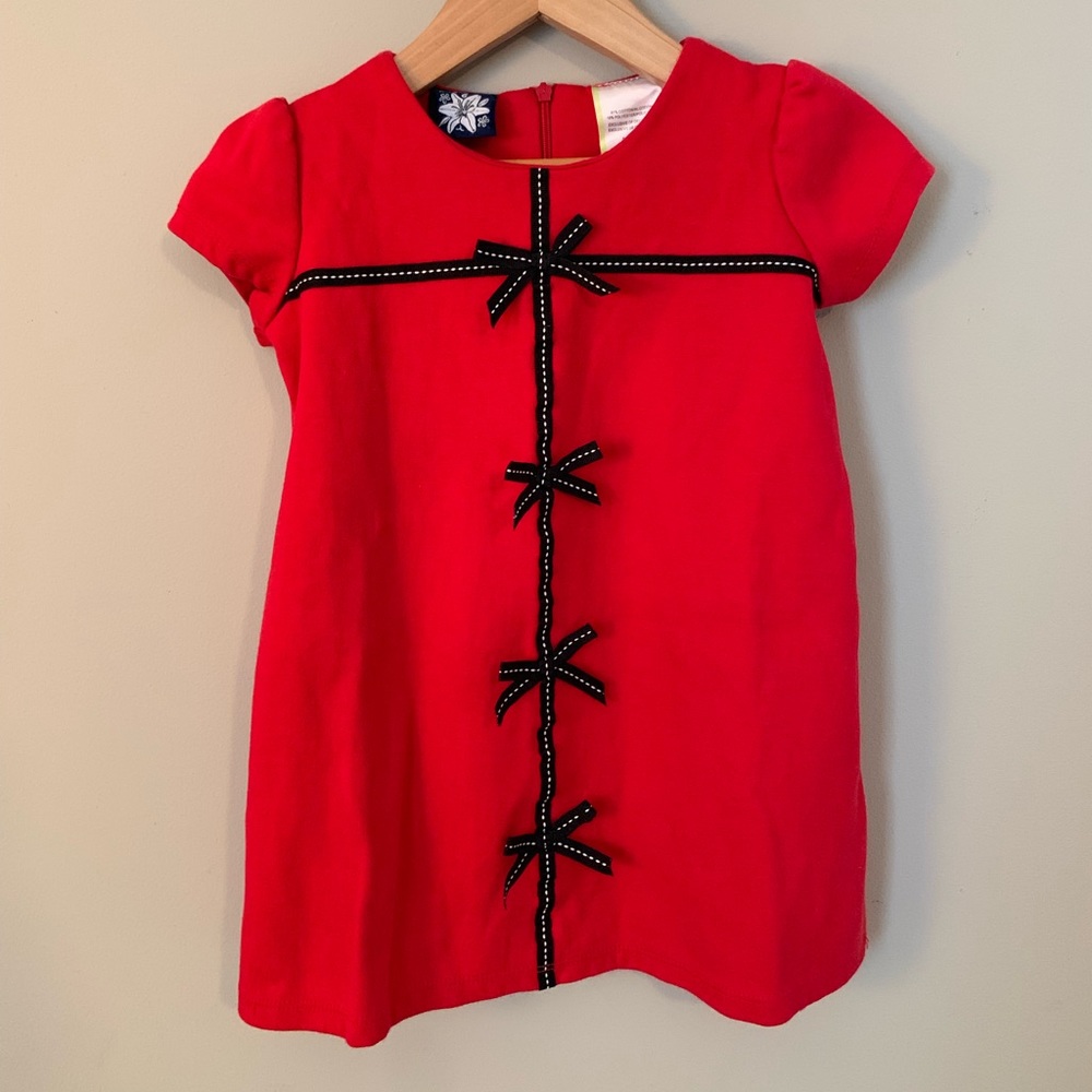 So La Vita toddler dress in crisp red 4T